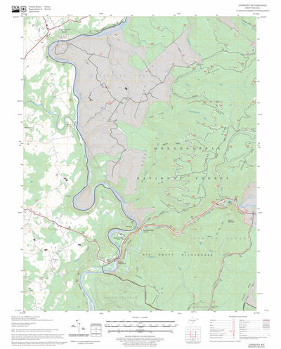 US Forest Service - Topo Anthony, WV FSTopo Legacy digital map
