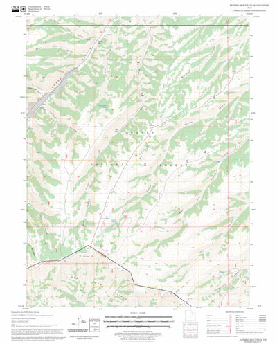 US Forest Service - Topo Anthro Mountain, UT FSTopo Legacy digital map