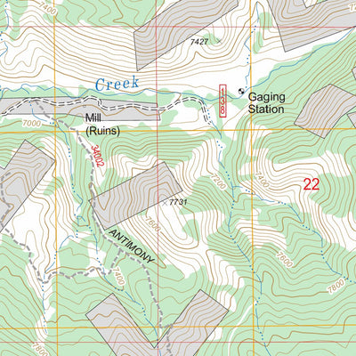 US Forest Service - Topo Antimony, UT FSTopo Legacy digital map