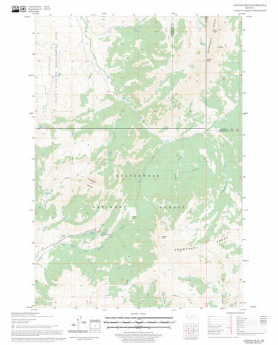 US Forest Service - Topo Antone Peak, MT FSTopo Legacy digital map