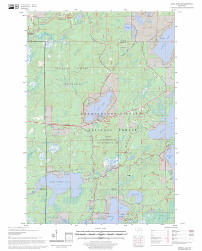 US Forest Service - Topo Anvil Lake, WI FSTopo Legacy digital map