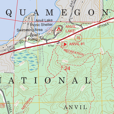 US Forest Service - Topo Anvil Lake, WI FSTopo Legacy digital map