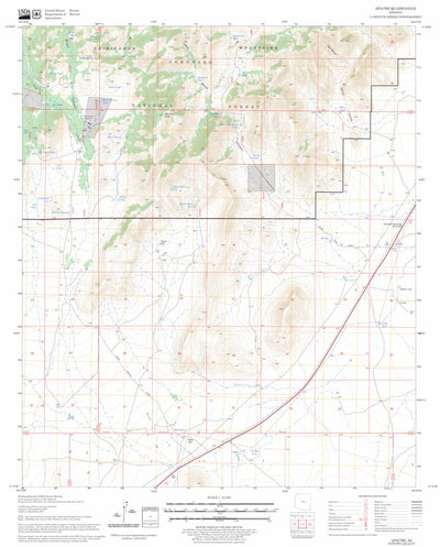 US Forest Service - Topo Apache, AZ FSTopo Legacy digital map