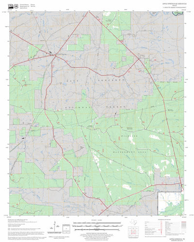 US Forest Service - Topo Apple Springs, TX FSTopo Legacy digital map