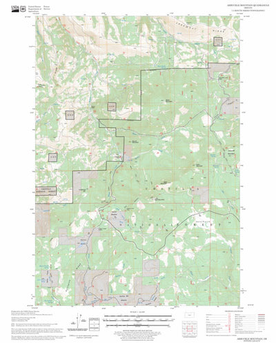 US Forest Service - Topo Arbuckle Mountain, OR FSTopo Legacy digital map