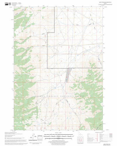 US Forest Service - Topo Arco Pass, ID FSTopo Legacy digital map