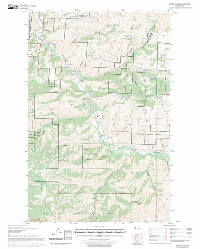 US Forest Service - Topo Ardenvoir, WA FSTopo Legacy digital map