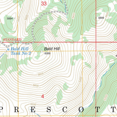 US Forest Service - Topo Arnold Mesa, AZ FSTopo Legacy digital map