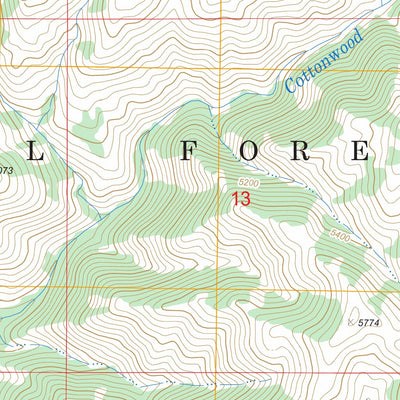 US Forest Service - Topo Arrowrock Reservoir NE, ID FSTopo Legacy digital map