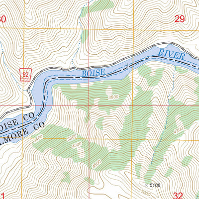 US Forest Service - Topo Arrowrock Reservoir NE, ID FSTopo Legacy digital map