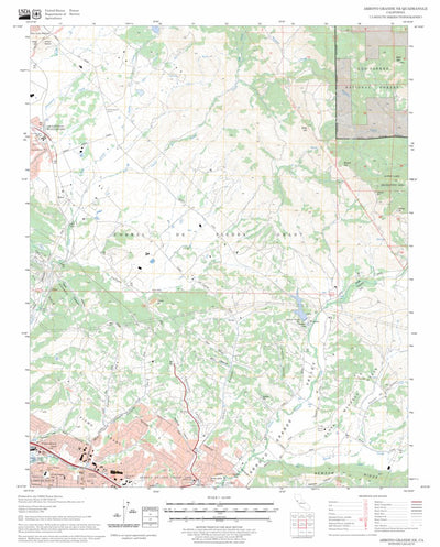 US Forest Service - Topo Arroyo Grande NE, CA FSTopo Legacy digital map