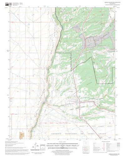 US Forest Service - Topo Arroyo Hondo, NM FSTopo Legacy digital map