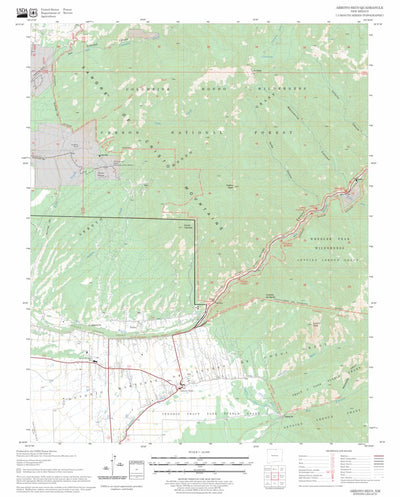 US Forest Service - Topo Arroyo Seco, NM FSTopo Legacy digital map