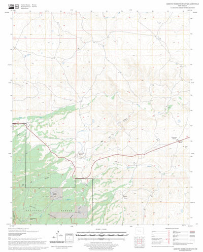 US Forest Service - Topo Arroyo Serrano West, NM FSTopo Legacy digital map