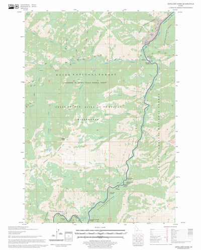 US Forest Service - Topo Artillery Dome, ID FSTopo Legacy digital map