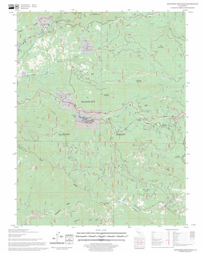 US Forest Service - Topo Ascension Mountain, CA FSTopo Legacy digital map