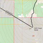 US Forest Service - Topo Ash Creek Butte, CA FSTopo Legacy digital map