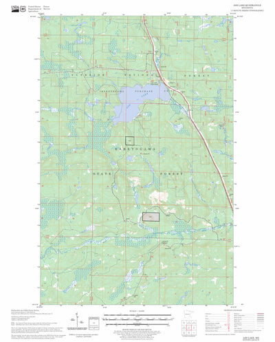 US Forest Service - Topo Ash Lake, MN FSTopo Legacy digital map