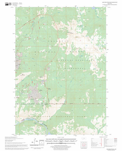 US Forest Service - Topo Ash Mountain, MT FSTopo Legacy digital map