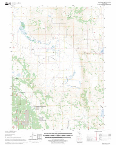 US Forest Service - Topo Ash Valley, CA FSTopo Legacy digital map