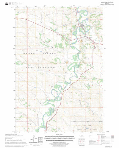 US Forest Service - Topo Ashland, MT FSTopo Legacy digital map