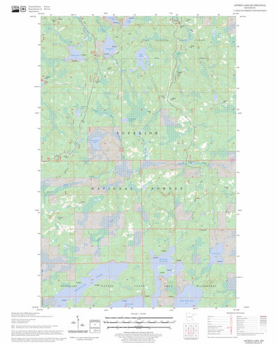 US Forest Service - Topo Astrid Lake, MN FSTopo Legacy digital map