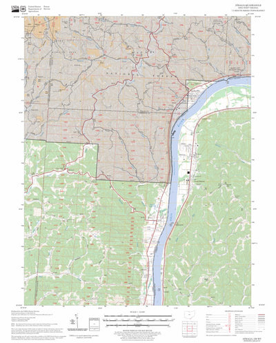 US Forest Service - Topo Athalia, OH - WV FSTopo Legacy digital map