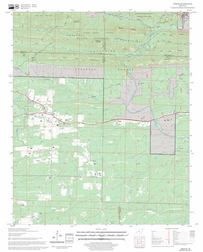 US Forest Service - Topo Athens, AR FSTopo Legacy digital map