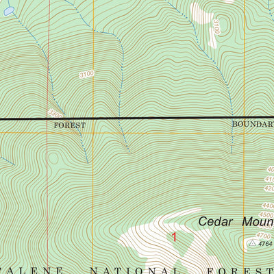 US Forest Service - Topo Athol, ID FSTopo Legacy digital map