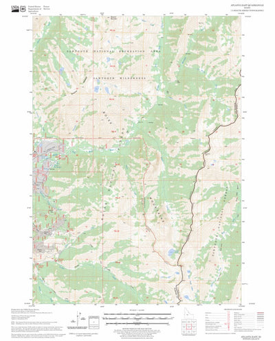 US Forest Service - Topo Atlanta East, ID FSTopo Legacy digital map