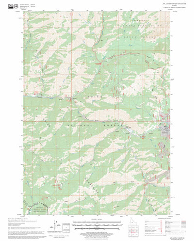 US Forest Service - Topo Atlanta West, ID FSTopo Legacy digital map