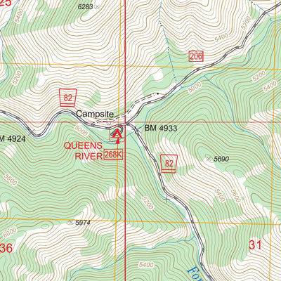 US Forest Service - Topo Atlanta West, ID FSTopo Legacy digital map