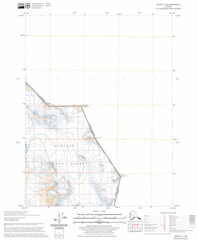 US Forest Service - Topo Atlin A-7, AK FSTopo Legacy digital map