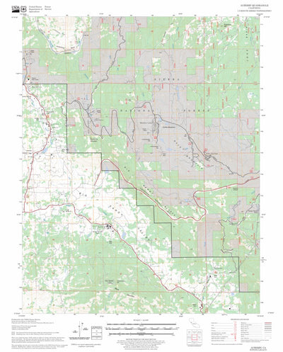 US Forest Service - Topo Auberry, CA FSTopo Legacy digital map