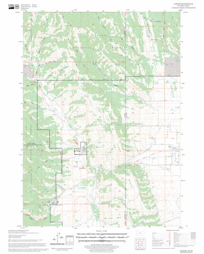 US Forest Service - Topo Auburn, WY - ID FSTopo Legacy digital map