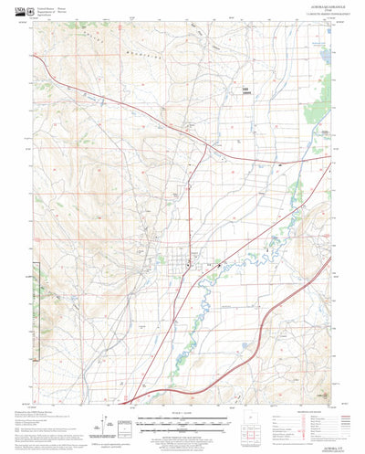 US Forest Service - Topo Aurora, UT FSTopo Legacy digital map