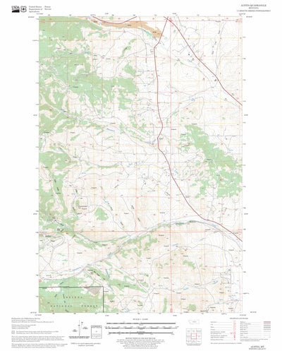US Forest Service - Topo Austin, MT FSTopo Legacy digital map