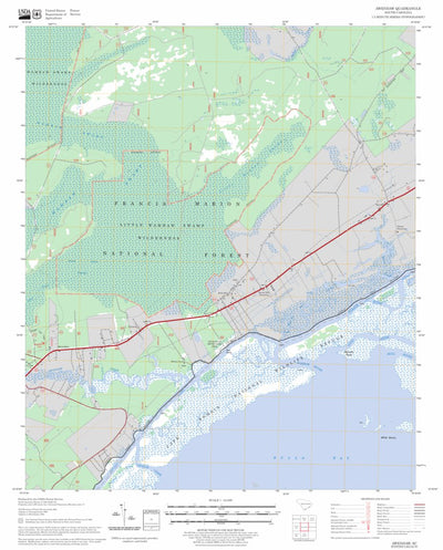 US Forest Service - Topo Awendaw, SC FSTopo Legacy digital map