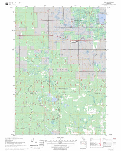 US Forest Service - Topo Axin, MI FSTopo Legacy digital map