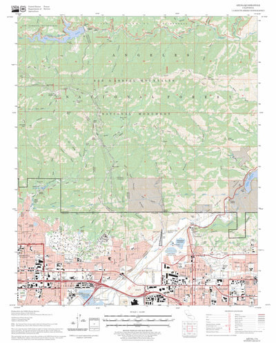 US Forest Service - Topo Azusa, CA FSTopo Legacy digital map