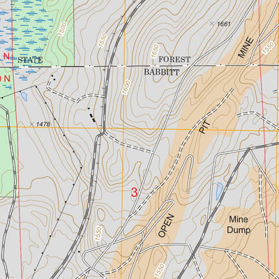 US Forest Service - Topo Babbitt NE, MN FSTopo Legacy digital map