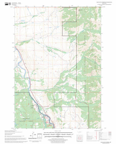 US Forest Service - Topo Bad Luck Creek, MT FSTopo Legacy digital map