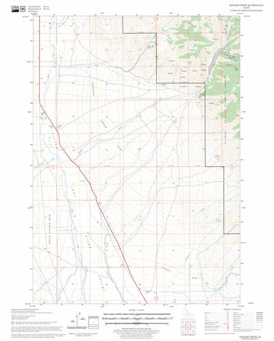 US Forest Service - Topo Badger Creek, ID FSTopo Legacy digital map