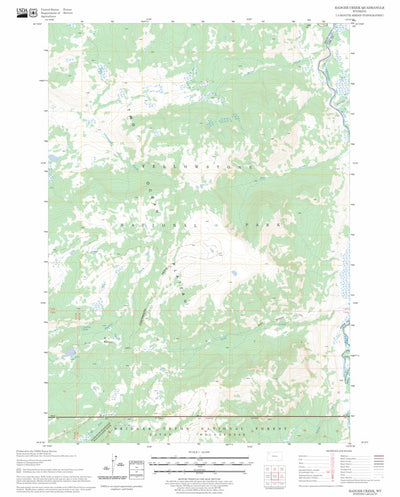 US Forest Service - Topo Badger Creek, WY FSTopo Legacy digital map
