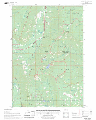US Forest Service - Topo Badger Lake, OR FSTopo Legacy digital map