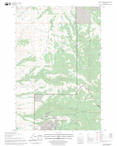 US Forest Service - Topo Baggs Creek, MT FSTopo Legacy digital map