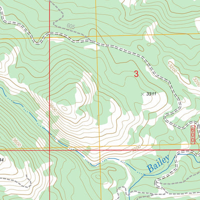 US Forest Service - Topo Bailey Creek, WA FSTopo Legacy digital map