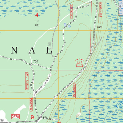 US Forest Service - Topo Baker Creek, MI FSTopo Legacy digital map