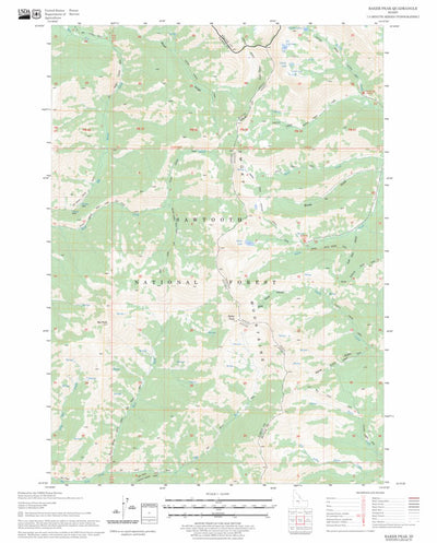 US Forest Service - Topo Baker Peak, ID FSTopo Legacy digital map