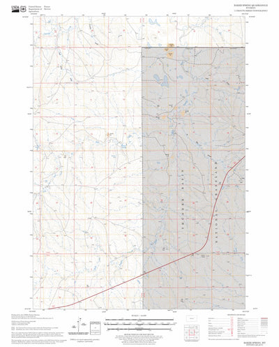 US Forest Service - Topo Baker Spring, WY FSTopo Legacy digital map